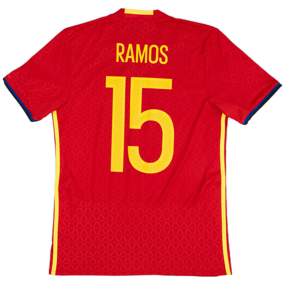 2016-17 Spain Home Shirt Ramos #15 - 9/10 - (S)
