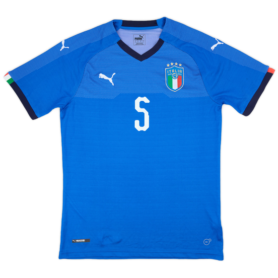 2018-19 Italy Home Shirt #5 - 9/10 - (L)