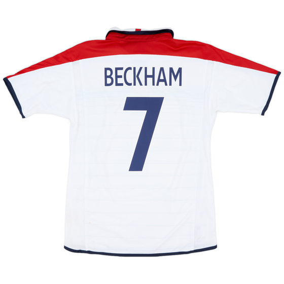 2003-05 England Home Shirt Beckham #7 - 6/10 - (M)
