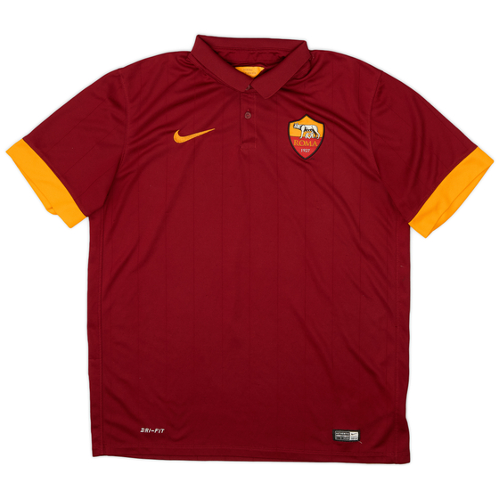 2014-15 Roma Home Shirt - 8/10 - (L)