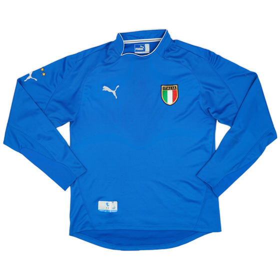 2003-04 Italy Home L/S Shirt - 6/10 - (M)