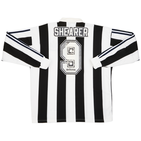 1995-97 Newcastle Home L/S Shirt Shearer #9 - 6/10 - (XL)