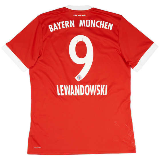 2017-18 Bayern Munich Home Shirt Lewandowski #9 - 5/10 - (M)