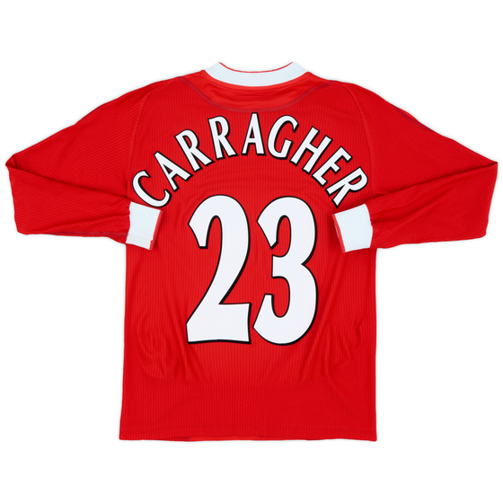 2002-04 Liverpool Home L/S Shirt Carragher #23 - 8/10 - (L.Boys)
