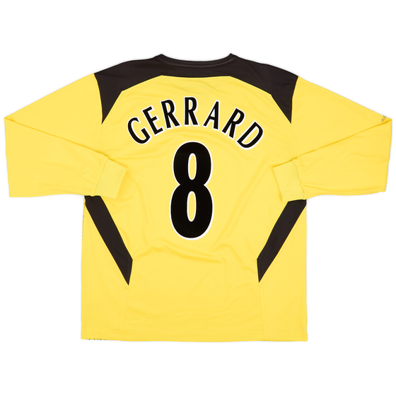 2004-06 Liverpool Away L/S Shirt Gerrard #8 - 5/10 - (L)