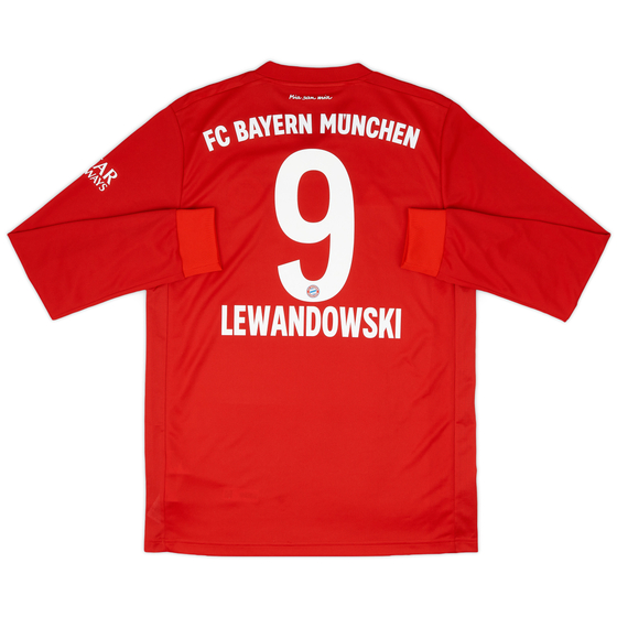 2019-20 Bayern Munich Home L/S Shirt Lewandowski #9 - 9/10 - (M)
