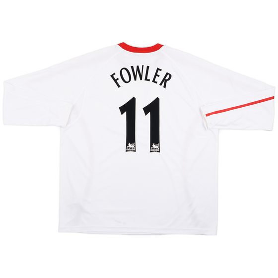 2005-06 Liverpool Away L/S Shirt Fowler #11 - 9/10 - (XXL)