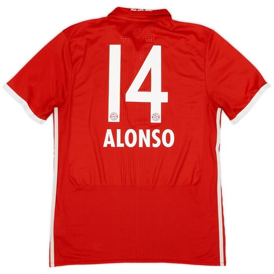 2016-17 Bayern Munich Player Issue Home Shirt Alonso #14 - 8/10 - (M)
