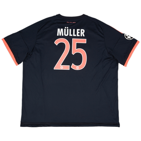 2015-16 Bayern Munich Third Shirt Müller #25 - 9/10 - (3XL)