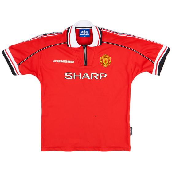 1998-00 Manchester United Home Shirt - 5/10 - (L.Boys)