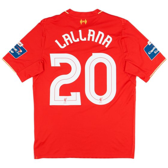 2015-16 Liverpool 'Capital One Cup Final' Home Shirt Lallana #20 - 7/10 - (S)