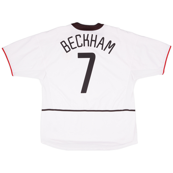 2002-03 Manchester United Away Shirt Beckham #7 - 7/10 - (XL)