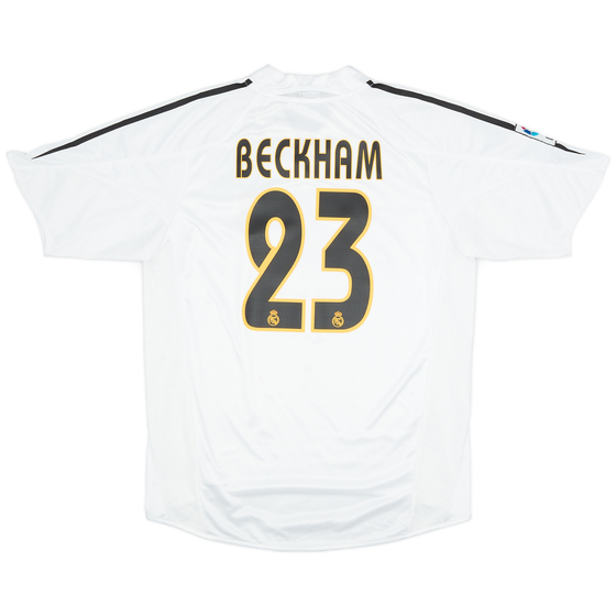 2004-05 Real Madrid Home Shirt Beckham #23 - 8/10 - (M)