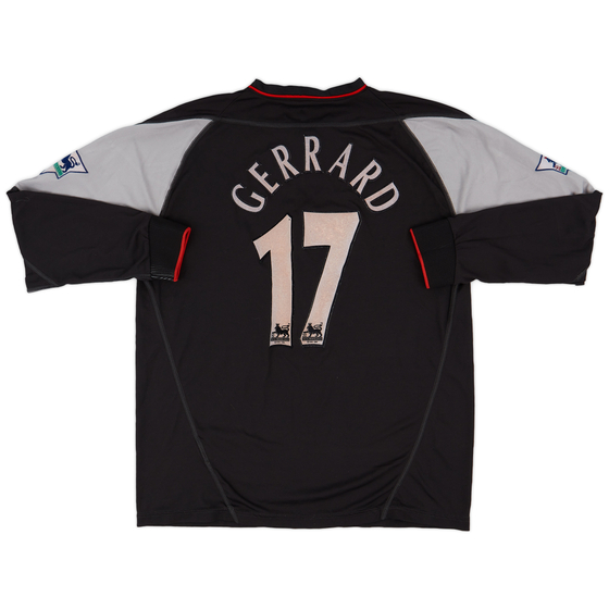 2002-04 Liverpool Away L/S Shirt Gerrard #17 - 6/10 - (L)