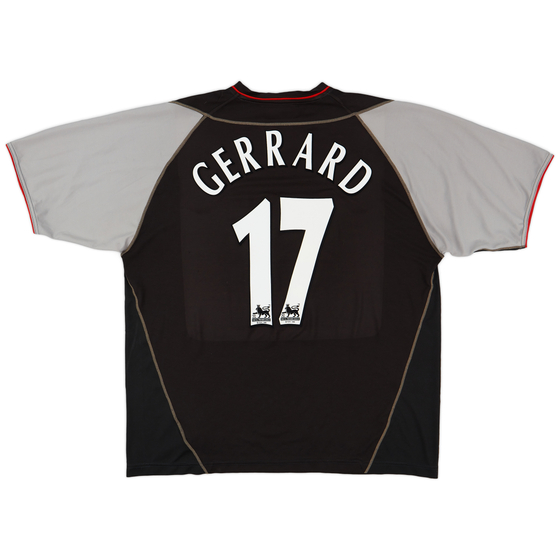 2002-04 Liverpool Away Shirt Gerrard #17 - 8/10 - (XL)