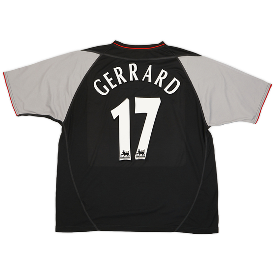 2002-04 Liverpool Away Shirt Gerrard #17 - 9/10 - (XL)