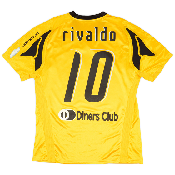 2007-08 AEK Athens Home Shirt Rivaldo #10 - 6/10 - (XL)