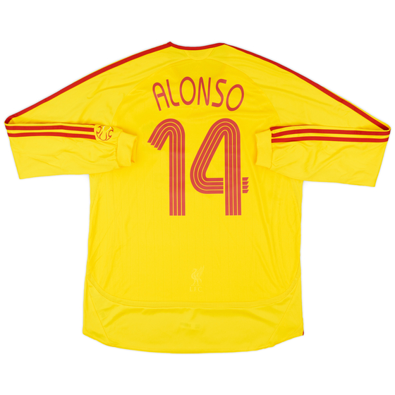 2006-07 Liverpool Away L/S Shirt Alonso #14 - 9/10 - (L)