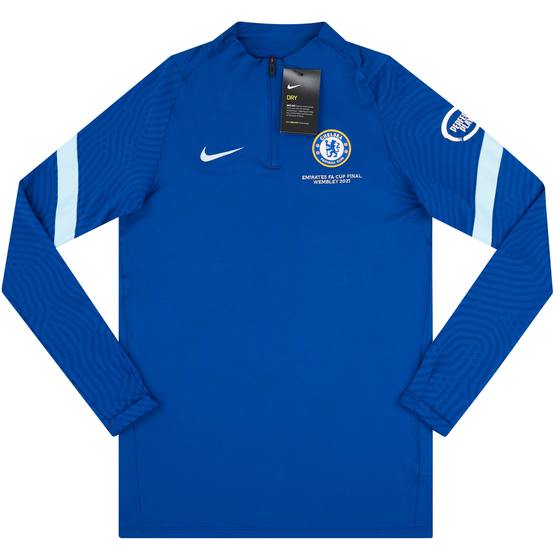 2020-21 Chelsea Player Issue 1/4 Zip Training Top 'Final Wembley 2021'