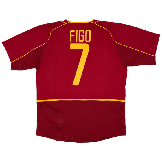 2002-04 Portugal Home Shirt Figo #7 - 9/10 - (L)