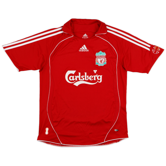 2006-08 Liverpool Home Shirt - 8/10 - (XL.Boys)