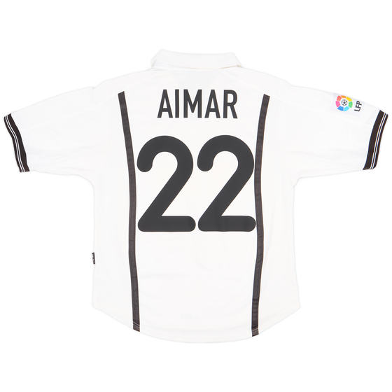 2000-01 Valencia Home Shirt Aimar #22 - 8/10 - (L)