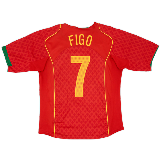 2004-06 Portugal Home Shirt Figo #7 - 8/10 - (L)
