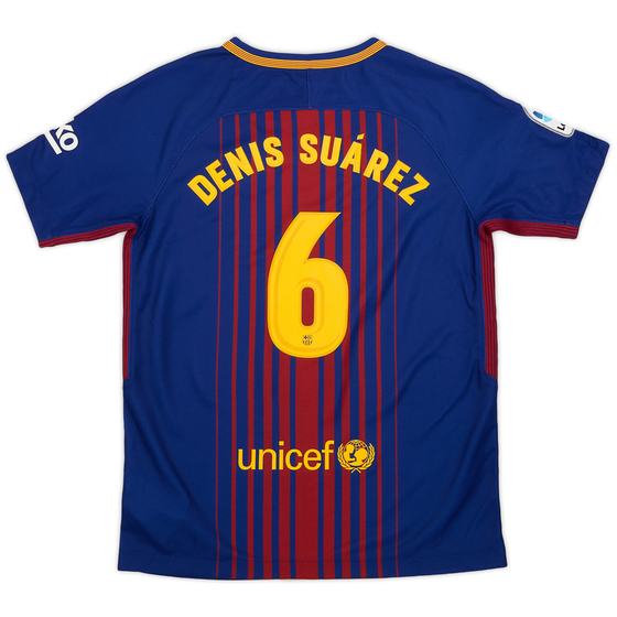 2017-18 Barcelona Home Shirt Denis Suárez #6 (L.Boys)