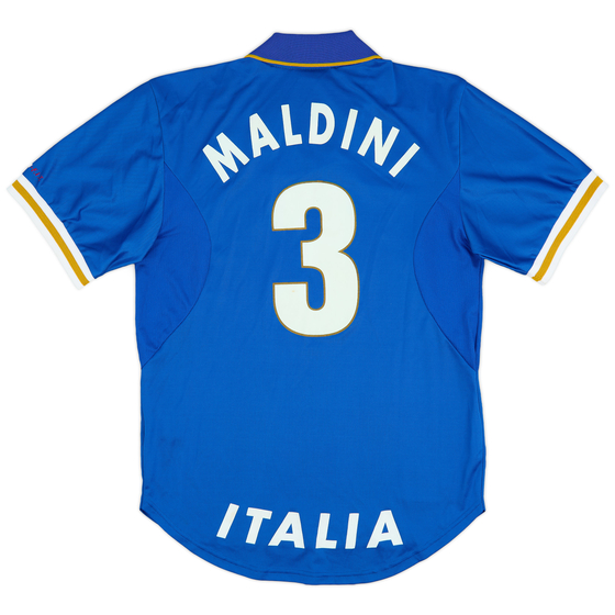 1996-97 Italy Home Shirt Maldini #3 - 8/10 - (M)