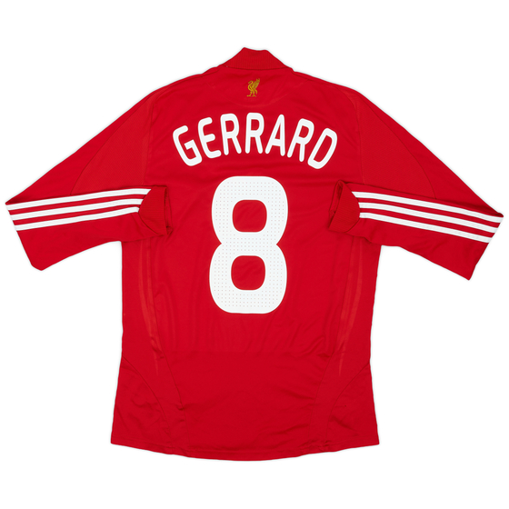 2008-10 Liverpool Home L/S Shirt Gerrard #8 - 7/10 - (S)