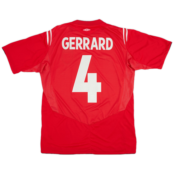 2004-06 England Away Shirt Gerrard #4 - 8/10 - (M)