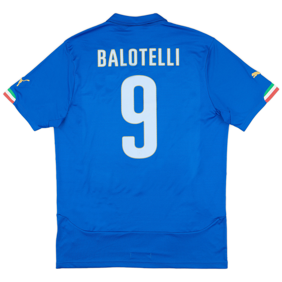 2014-15 Italy Home Shirt Balotelli #9 - 9/10 - (XL)
