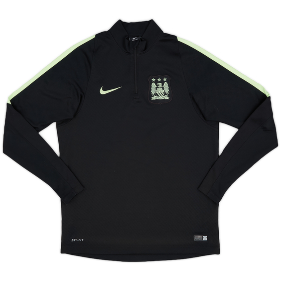 2015-16 Manchester City Nike 1/4 Zip Drill Top - 9/10 - (M)