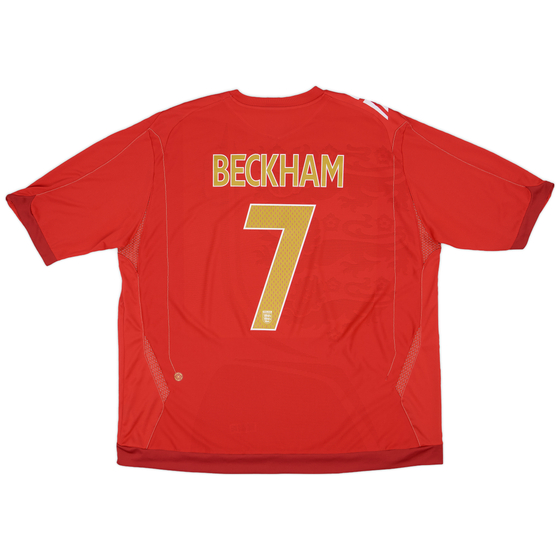 2006-08 England Away Shirt Beckham #7 - 10/10 - (3XL)