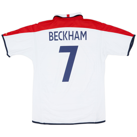 2003-05 England Home Shirt Beckham #7 - 7/10 - (L)