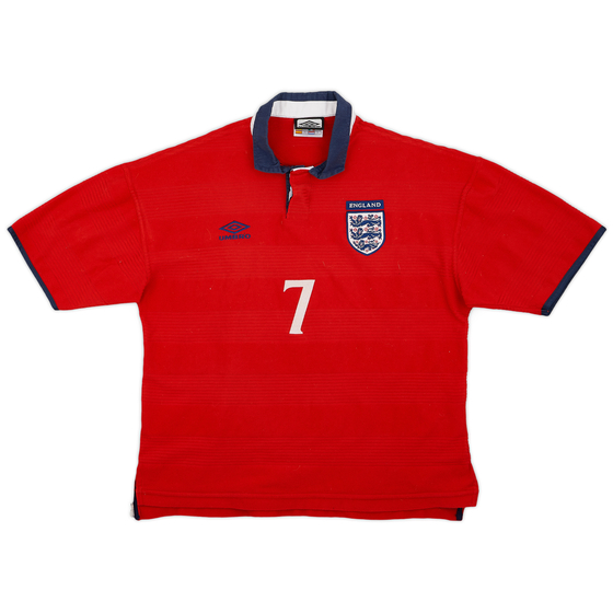 1999-01 England Away Shirt #7 - 9/10 - (L)