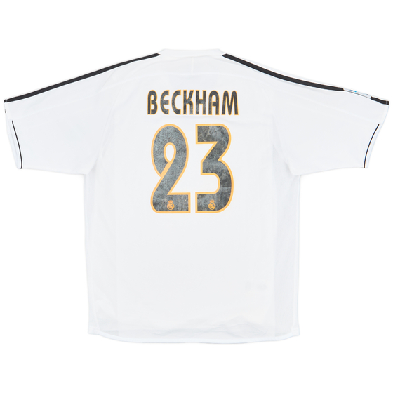 2003-04 Real Madrid Player Issue Home Shirt Beckham #23 - 6/10 - (M)