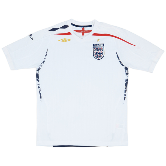2007-09 England Home Shirt - 9/10 - (L)