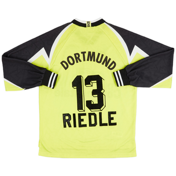 1995-96 Borussia Dortmund Home L/S Shirt Riedle #13 - 5/10 - (M)