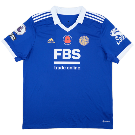 2022-23 Leicester Match Issue Home Shirt Vestergaard #23 (v Manchester City)