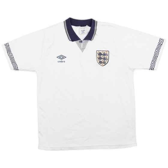 1990-92 England Home Shirt - 8/10 - (S)