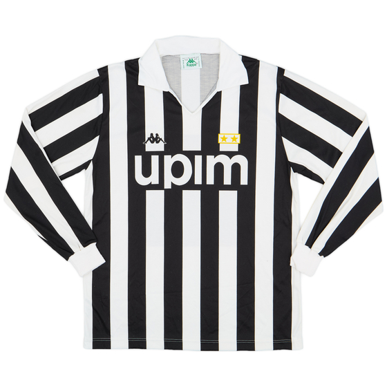 1989-90 Juventus Basic Home L/S Shirt - 9/10 - (L)