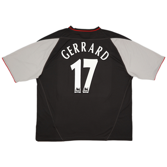 2002-04 Liverpool Away Shirt Gerrard #17 - 9/10 - (3XL)