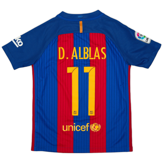 2016-17 Barcelona Home Shirt D. Alblas #11 - 8/10 - (M.Boys)