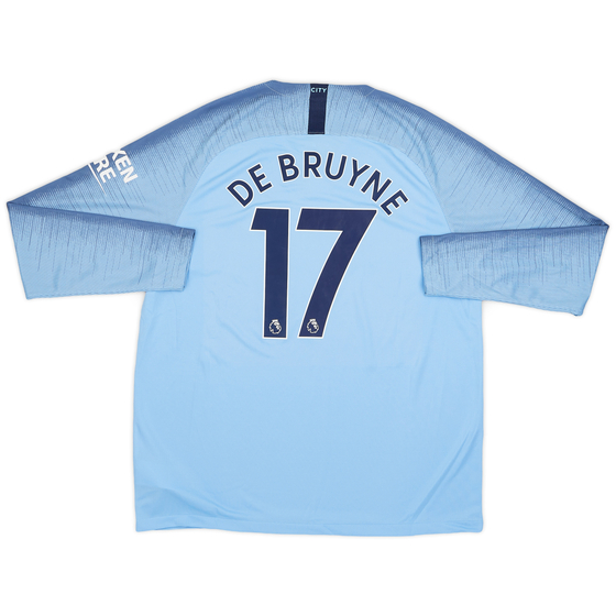 2018-19 Manchester City Home L/S Shirt De Bruyne #17 (XL)