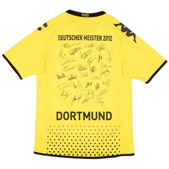 2011-12 Borussia Dortmund 'Deutscher Meister 2012 Signed' Home Shirt - 9/10 - (M)