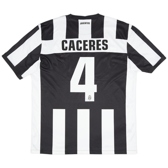 2012-13 Juventus Home Shirt Caceres #4 - 8/10 - (XL)