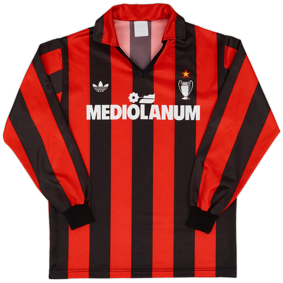 1992-93 AC Milan Home L/S Shirt - 9/10 - (XL.Boys)