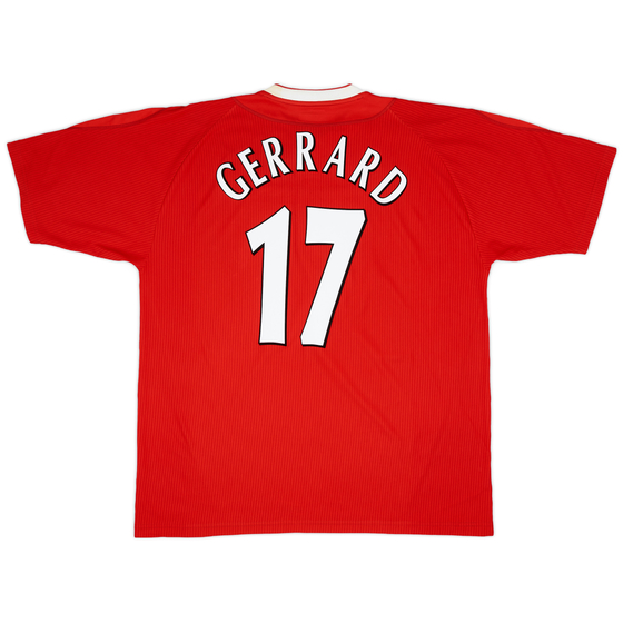 2002-04 Liverpool Home Shirt Gerrard #17 - 9/10 - (XL)