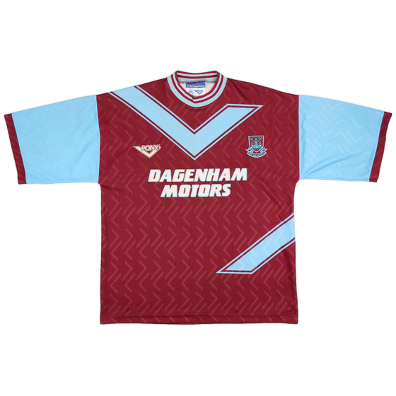 1993-95 West Ham Home Shirt - 8/10 - (XL)